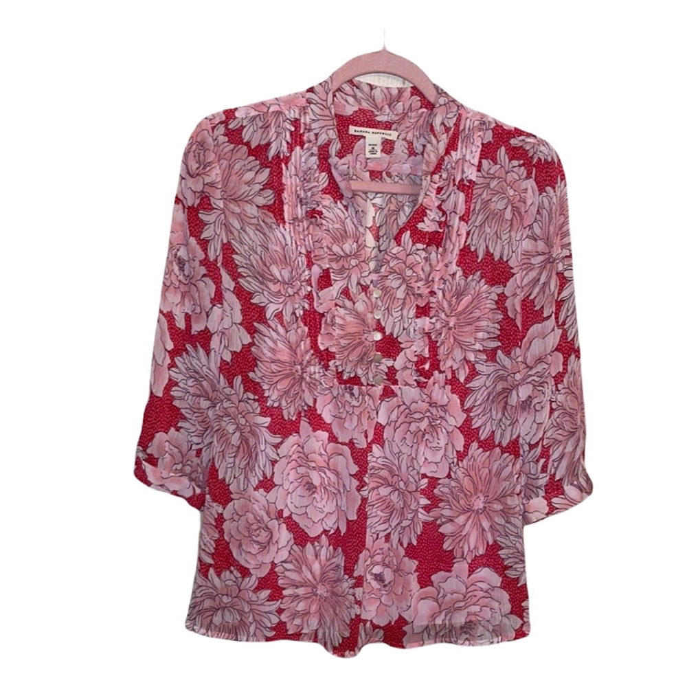 Banana Republic Pink Floral Blouse